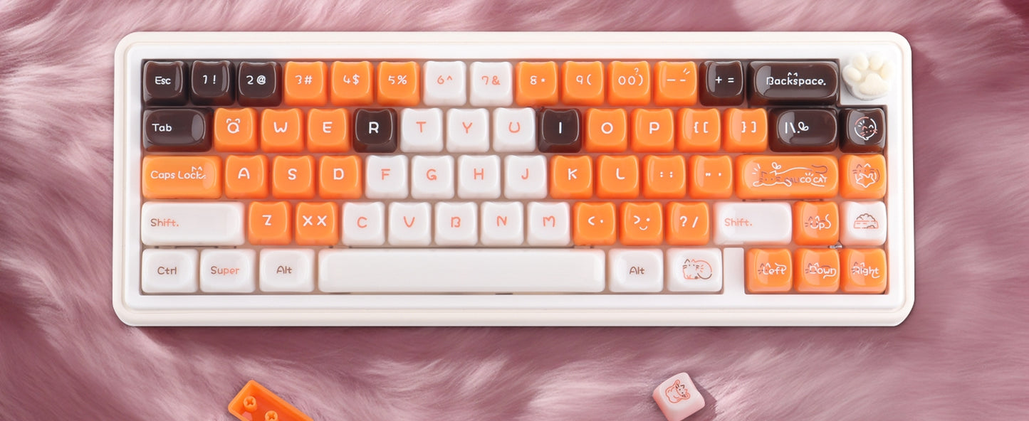 Jade Calico Cat MAO Keycaps