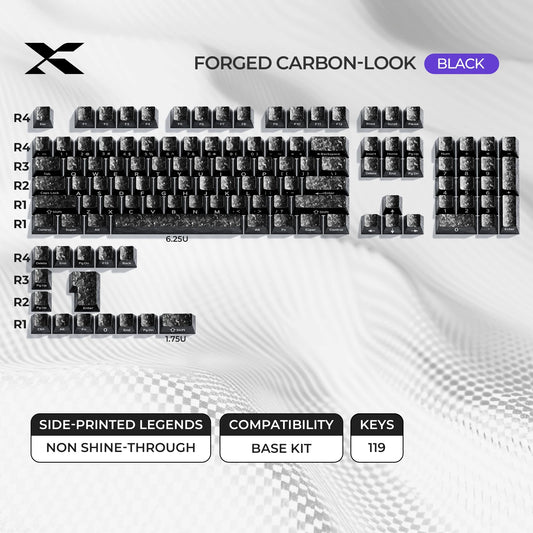 Womier Forged Carbon-Look Cherry Profile Keycaps