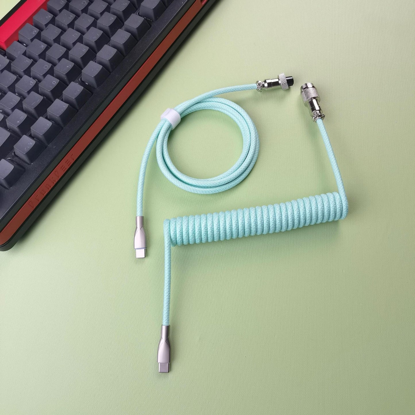 GX12 Avaitor Custom Type-C to Type-C 8k USB Spring Coiled Cable