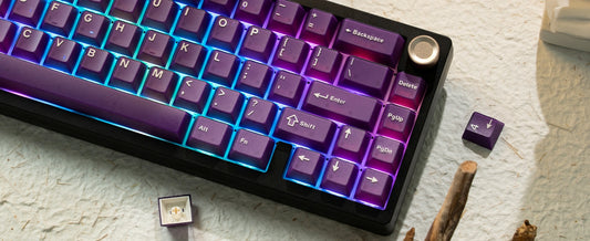 Womier Purple Cube Jade Cherry Doubleshot PBT Keycaps