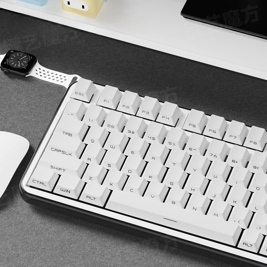 Minimal White Thick 1.8mm Side Backlit Cherry PBT Keycaps