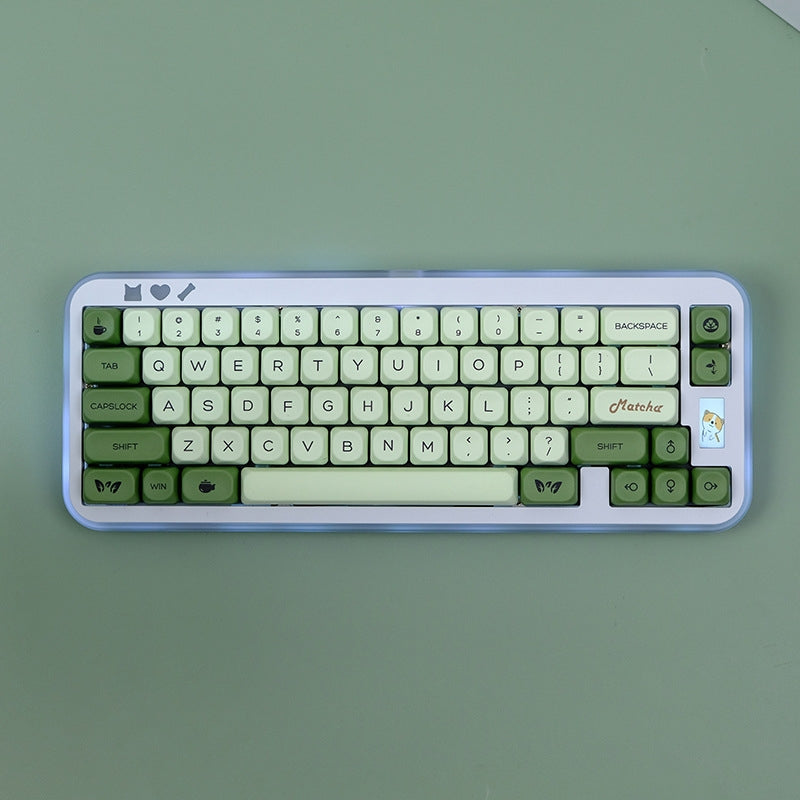 Matcha Latte Moa PBT Keycaps Mac Compatible