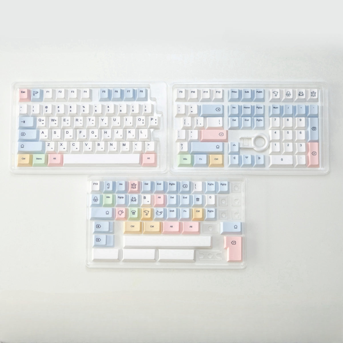 Chalk Korean 1.7mm Thick Cherry PBT Keycaps