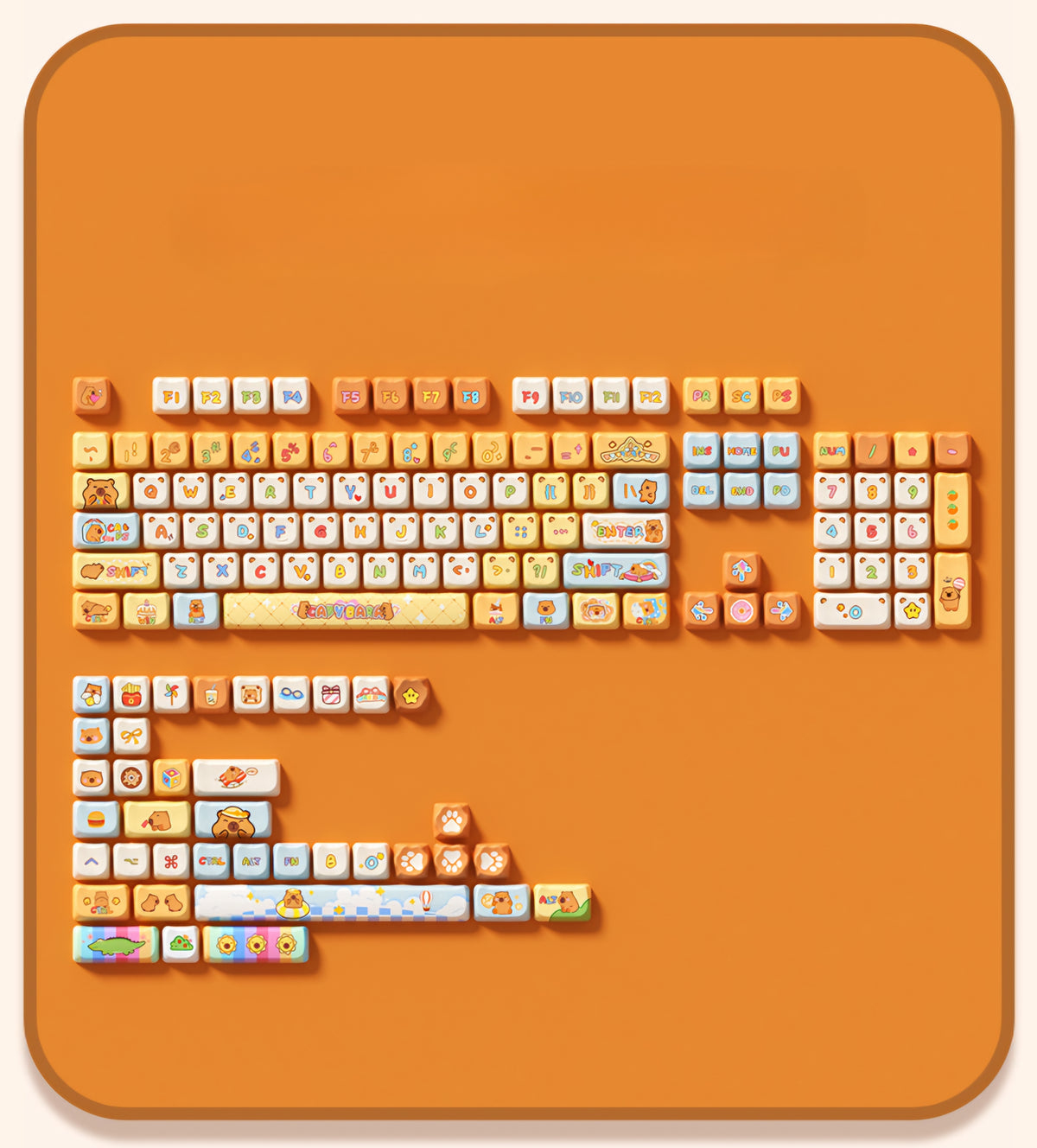 AKKO Capybara MAO PBT Keyaps