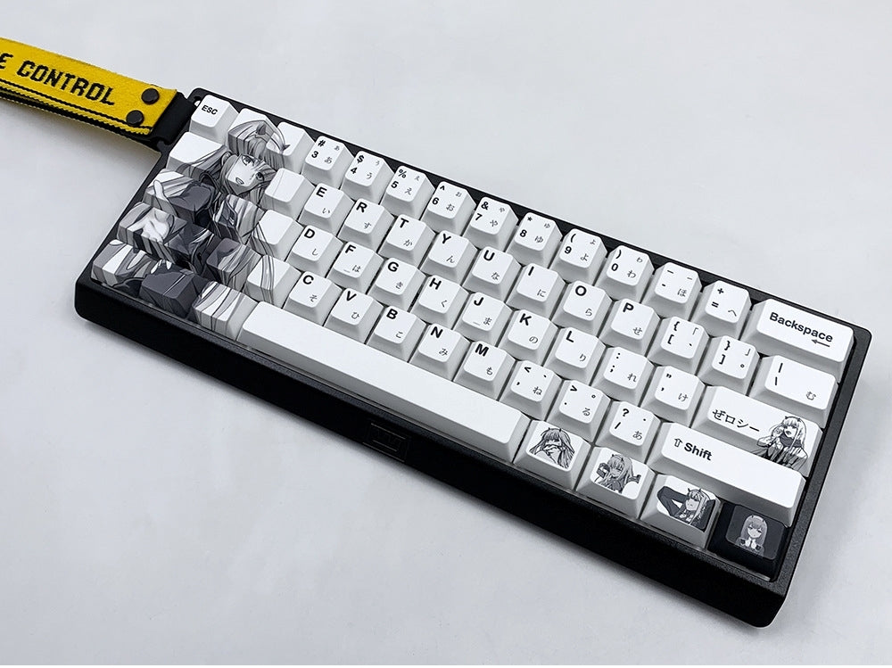 Zero Two Darling Cherry PBT Japanese High Quality Keycaps