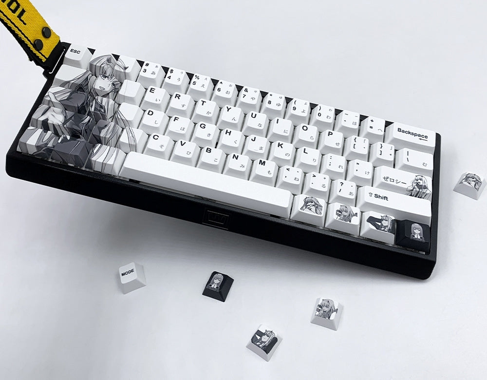 Zero Two Darling Cherry PBT Japanese High Quality Keycaps