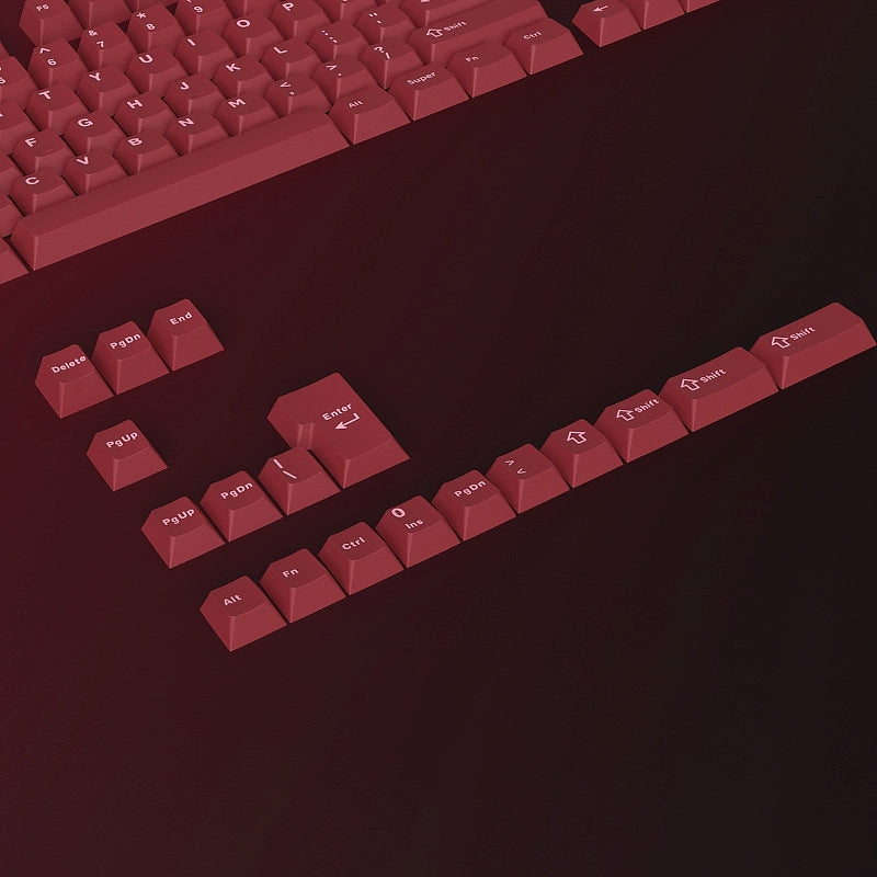 White Red Cherry Doubleshot PBT Keycaps Bag Packaging