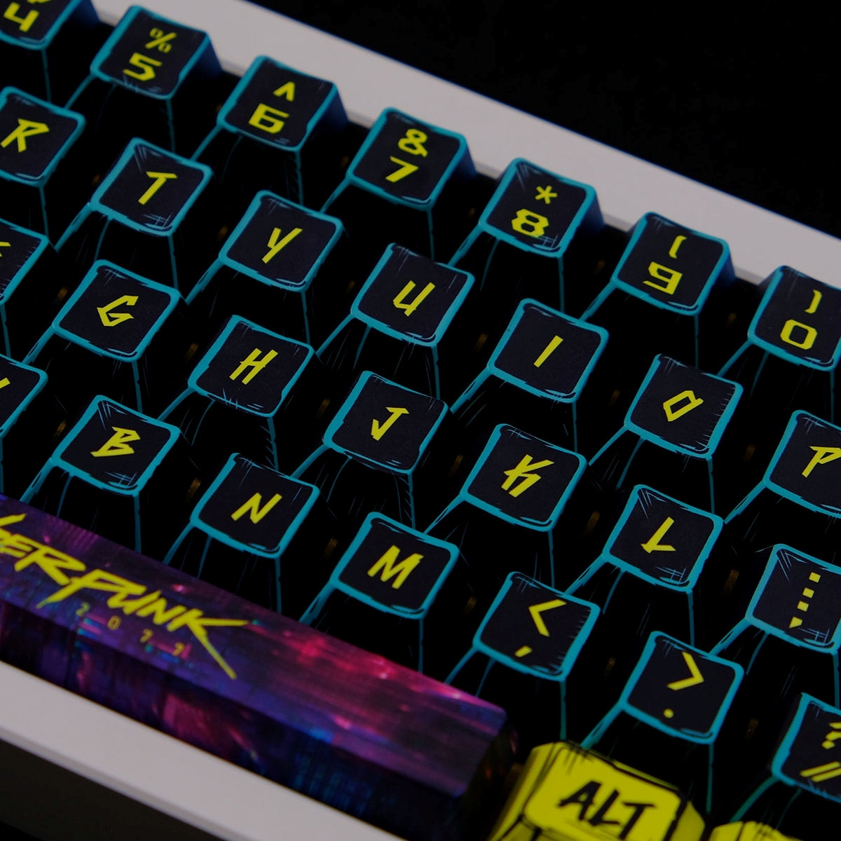 Cyberpunk Comic Style Cherry PBT Keycaps