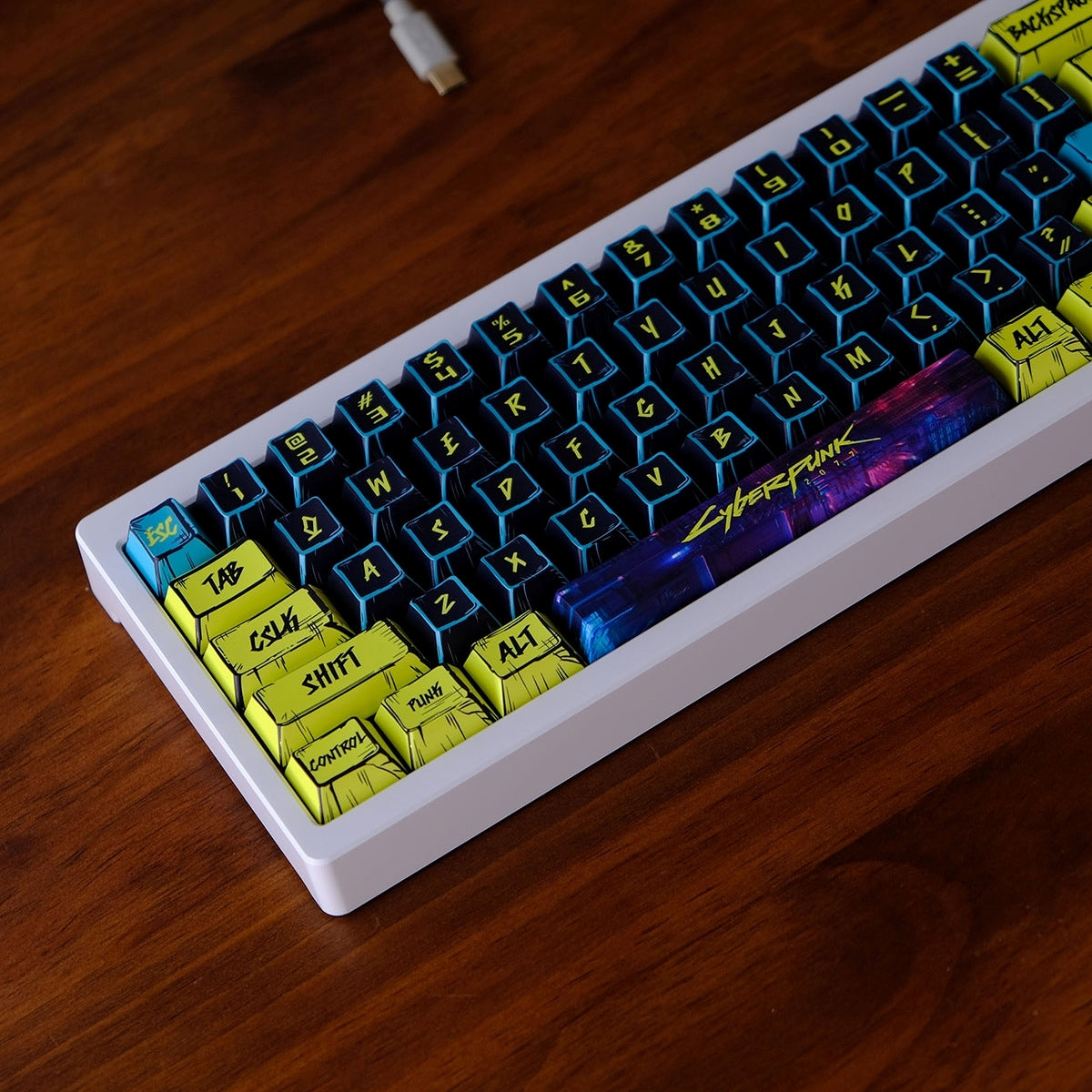 Cyberpunk Comic Style Cherry PBT Keycaps