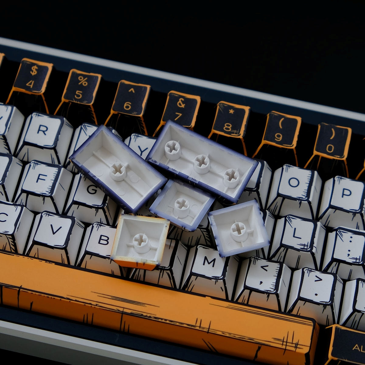 Virtual War Comic Style Cherry PBT Keycaps