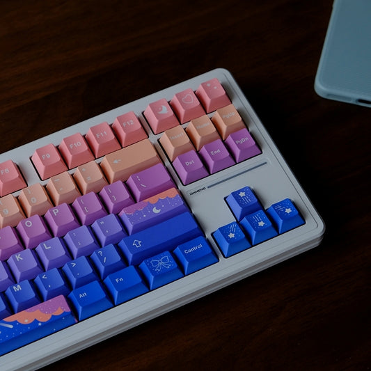Stars Moon Cherry PBT Keycaps