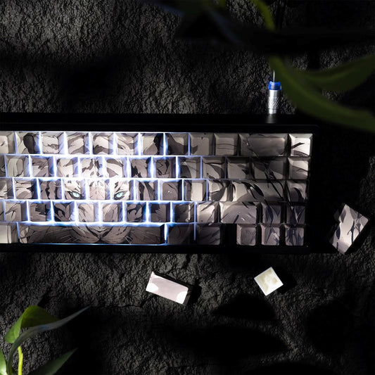Majestic Tiger Cherry Doubleshot Side BACKLIT Keycaps