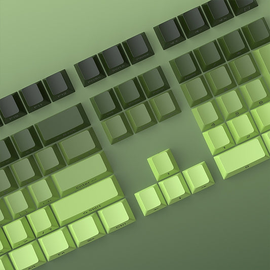 Green Black Gradient OEM Side Backlit Keycaps