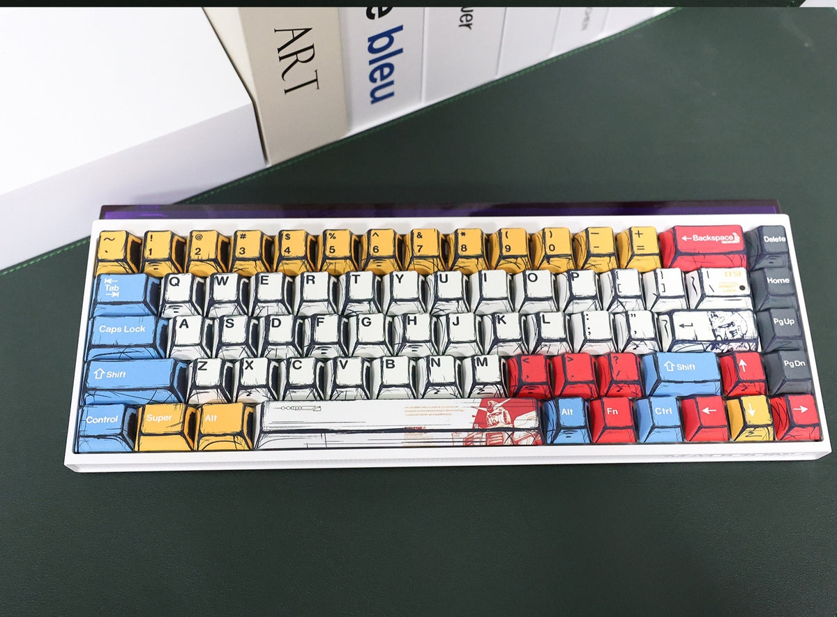 Comic Manga Gundam Cherry PBT Keycaps