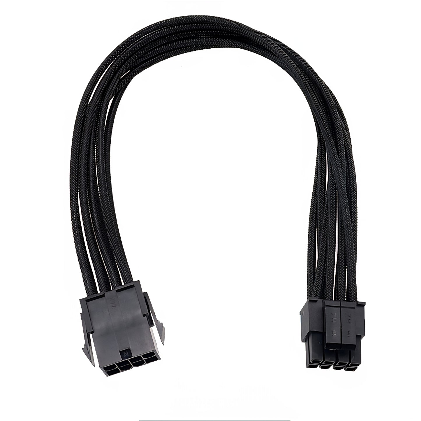 CPU 8PIN Power Supply Sleeved Extension Cable White Black