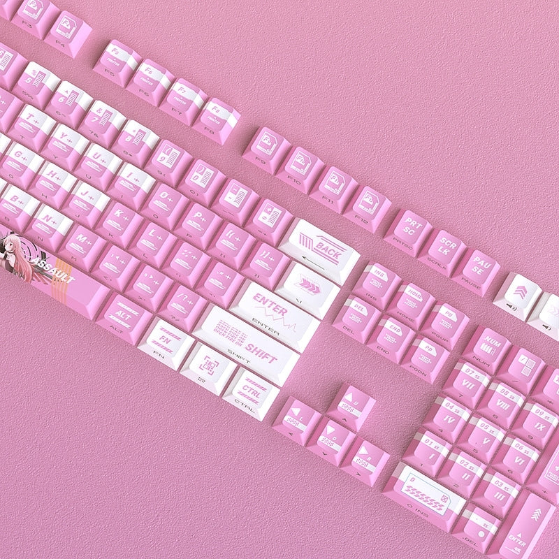 Evangelion Unit-08 Light Neon Genesis Evangelion Dual Legends Side Backlit Cherry PBT Keycaps