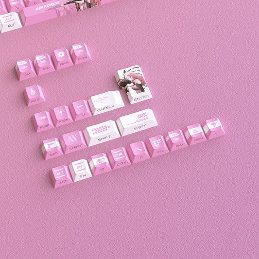 Evangelion Unit-08 Light Neon Genesis Evangelion Dual Legends Side Backlit Cherry PBT Keycaps