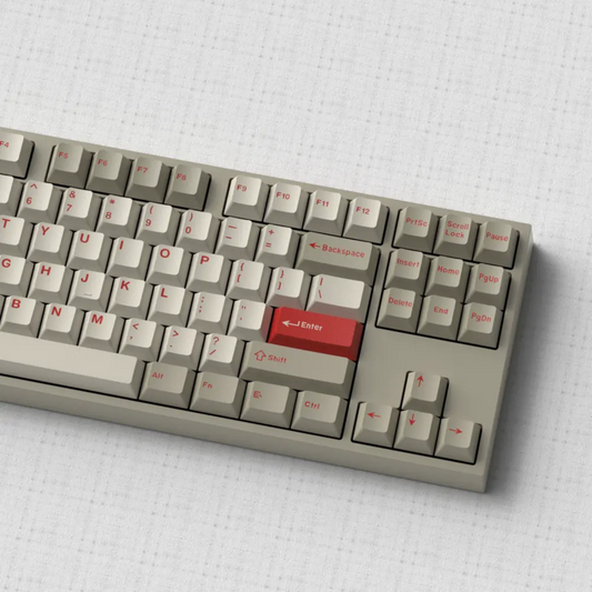 Retro Red Quality Cherry Doubleshot PBT Keycaps