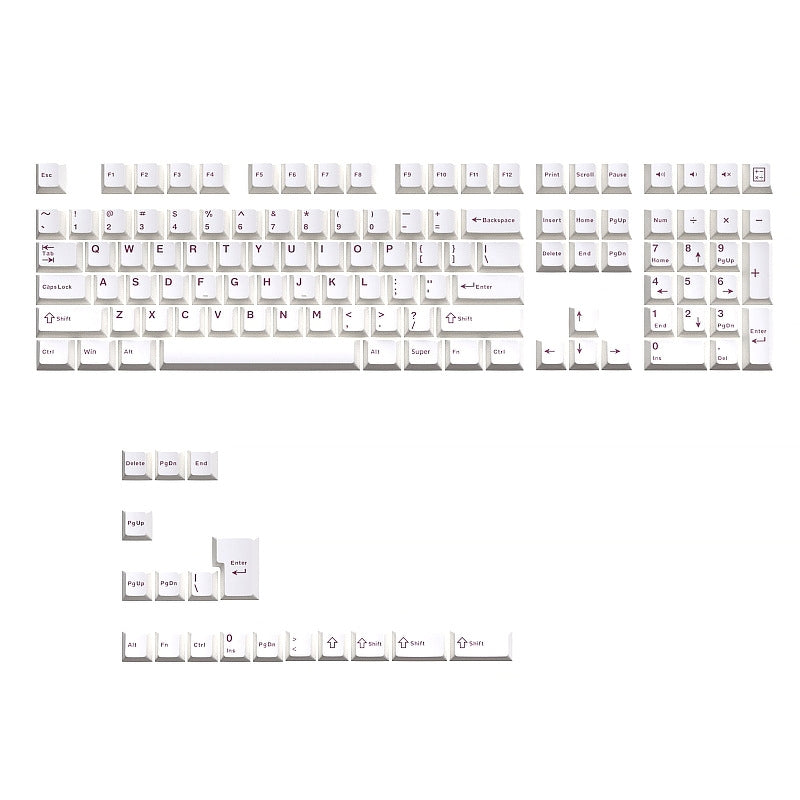 Mecha White Cherry Doubleshot PBT Keycaps
