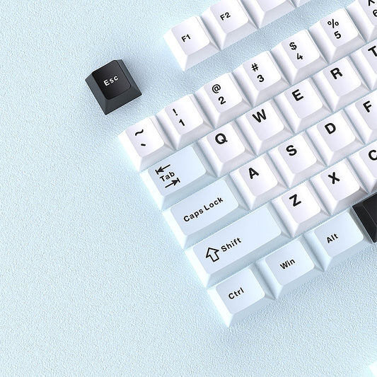Fresh Blue White Cherry Doubleshot PBT Keycaps