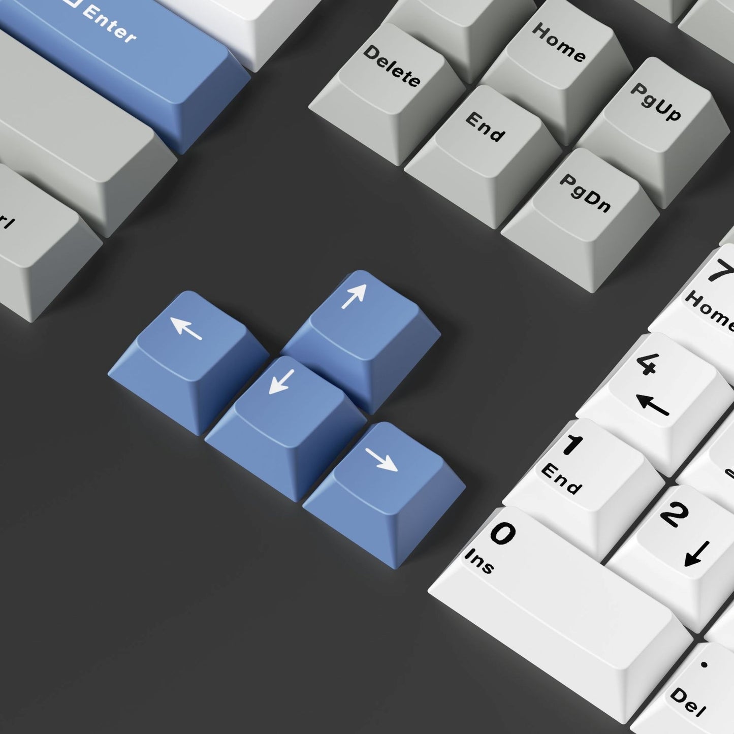 Glacier Slate Cherry Doubleshot PBT Keycaps