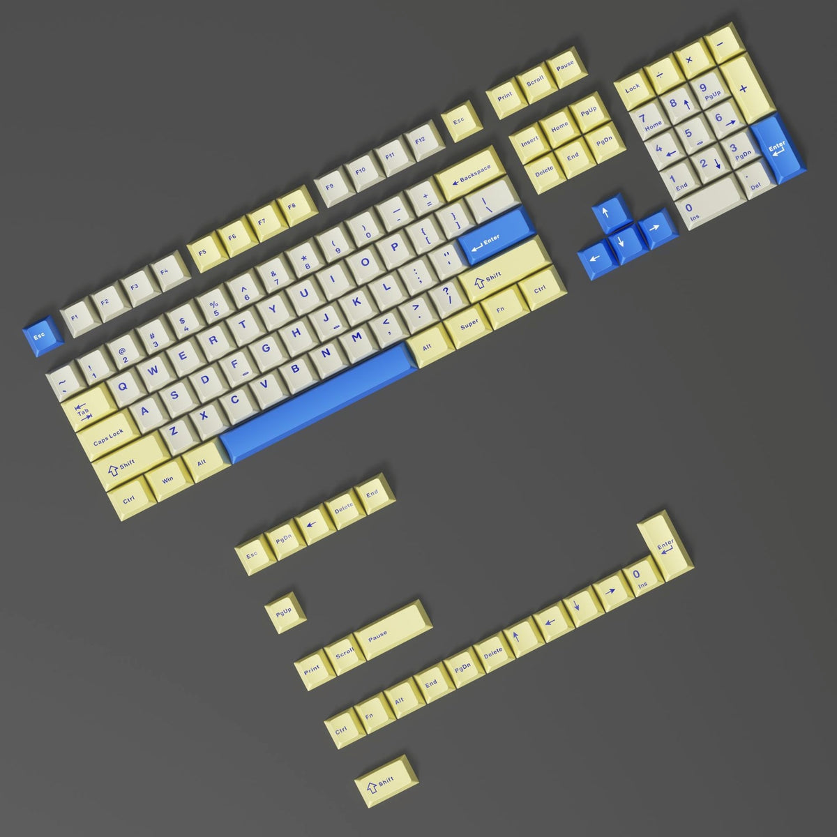 Naval Brass Cherry Doubleshot PBT Keycaps