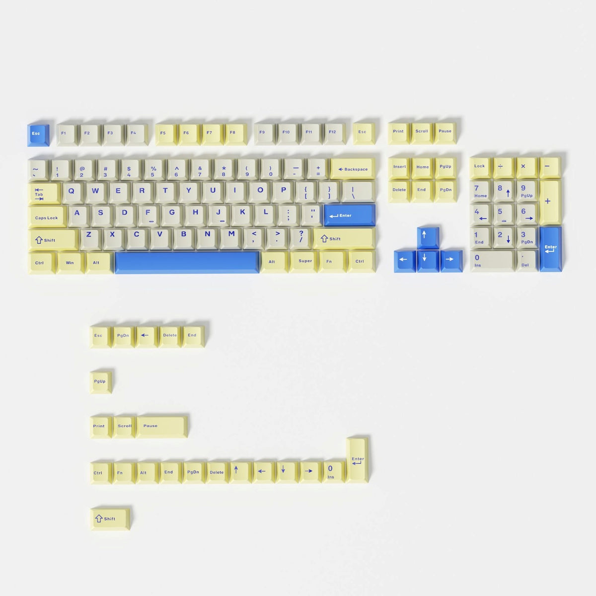 Naval Brass Cherry Doubleshot PBT Keycaps