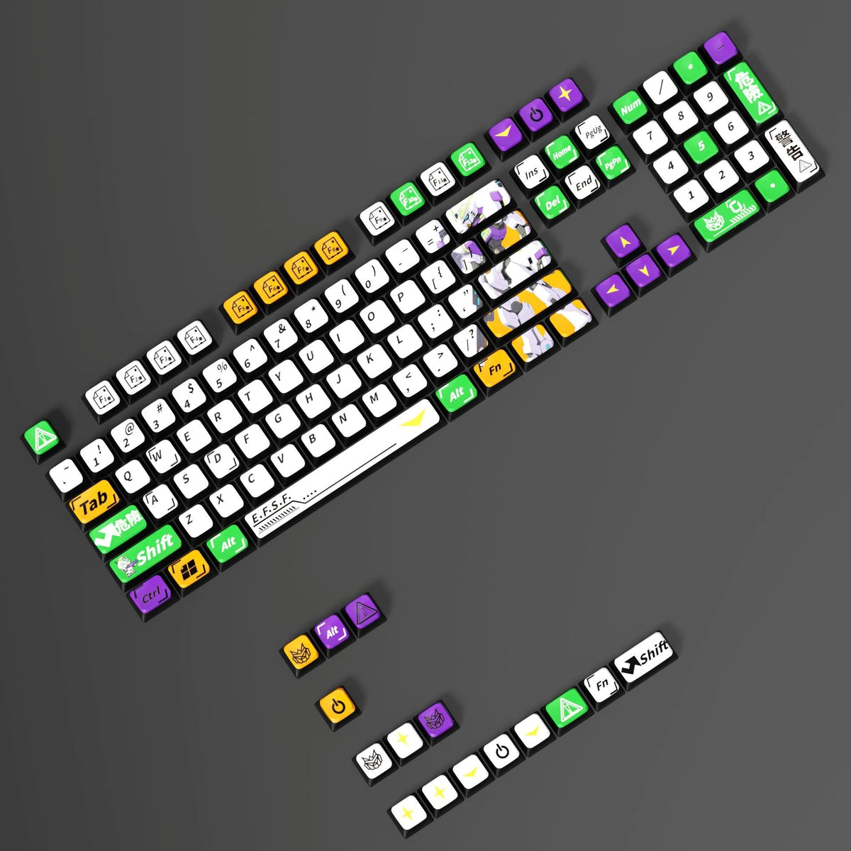Gundam Vanguard XDA PBT PC Keycaps