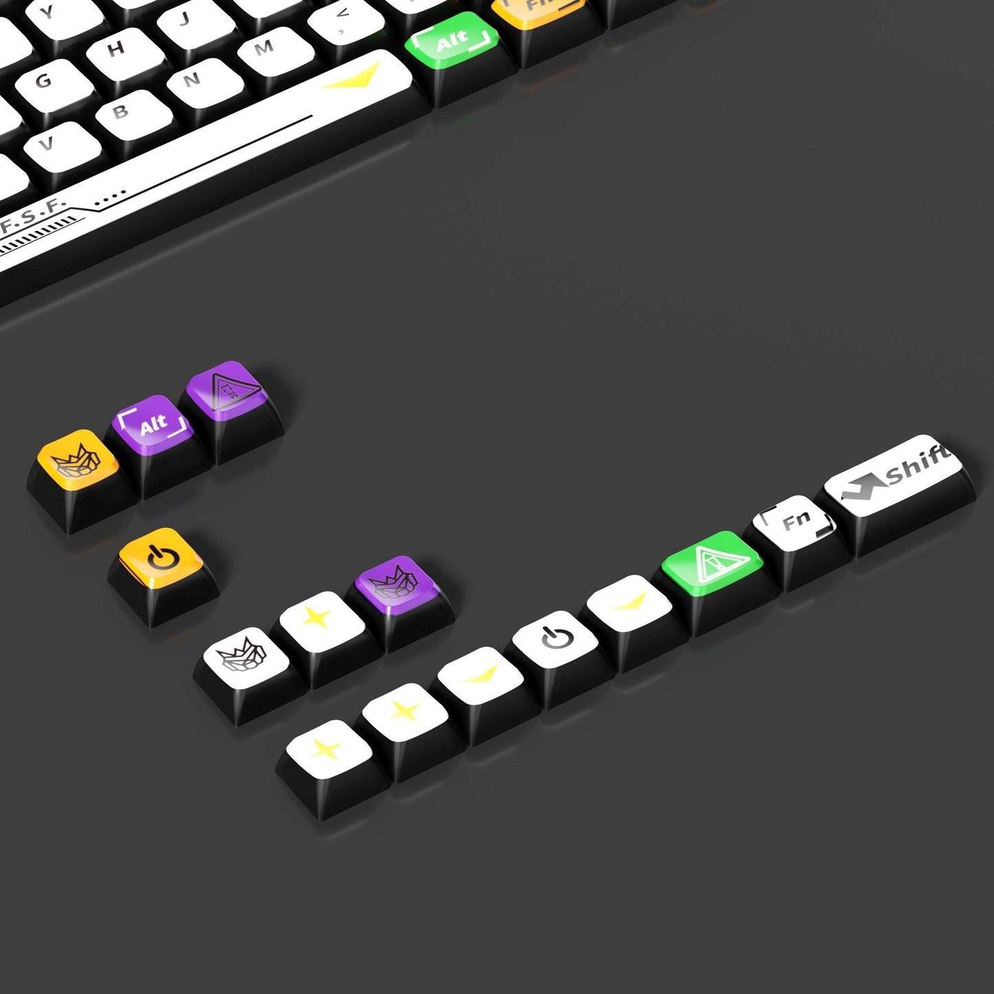 Gundam Vanguard XDA PBT PC Keycaps