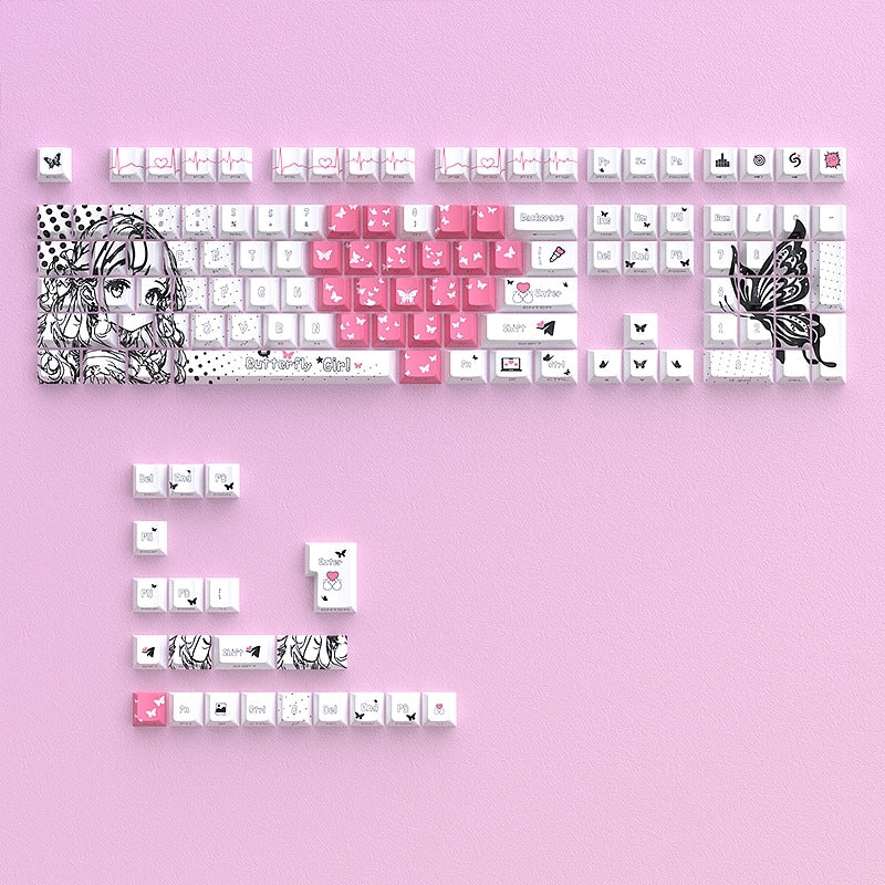 Butterfly Girl V2 Dual Legends Side Backlit Keycaps