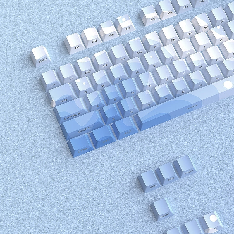Aqua Ripple Side Backlit Cherry Keycaps