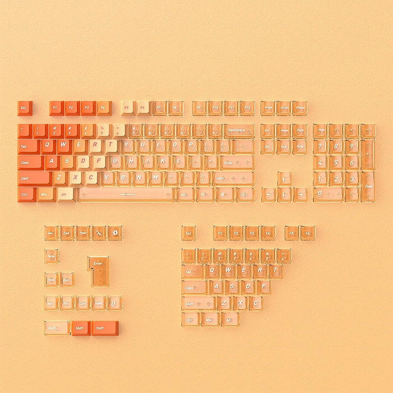 Sunset Glow Gradient PBT PC Dual Tone Cherry Keycaps