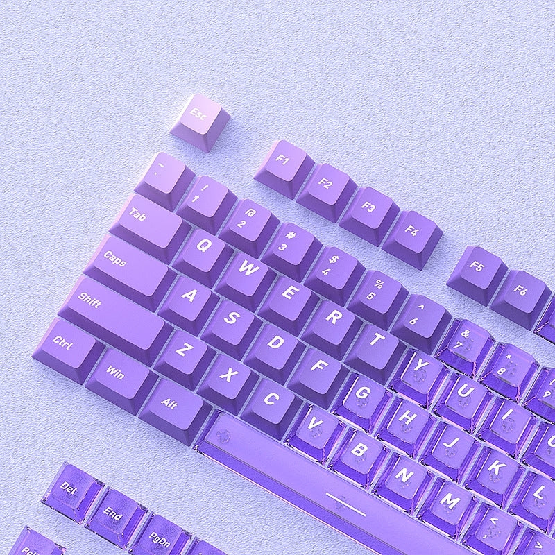 Allure Purple Gradient PBT PC Dual Tone Cherry Keycaps