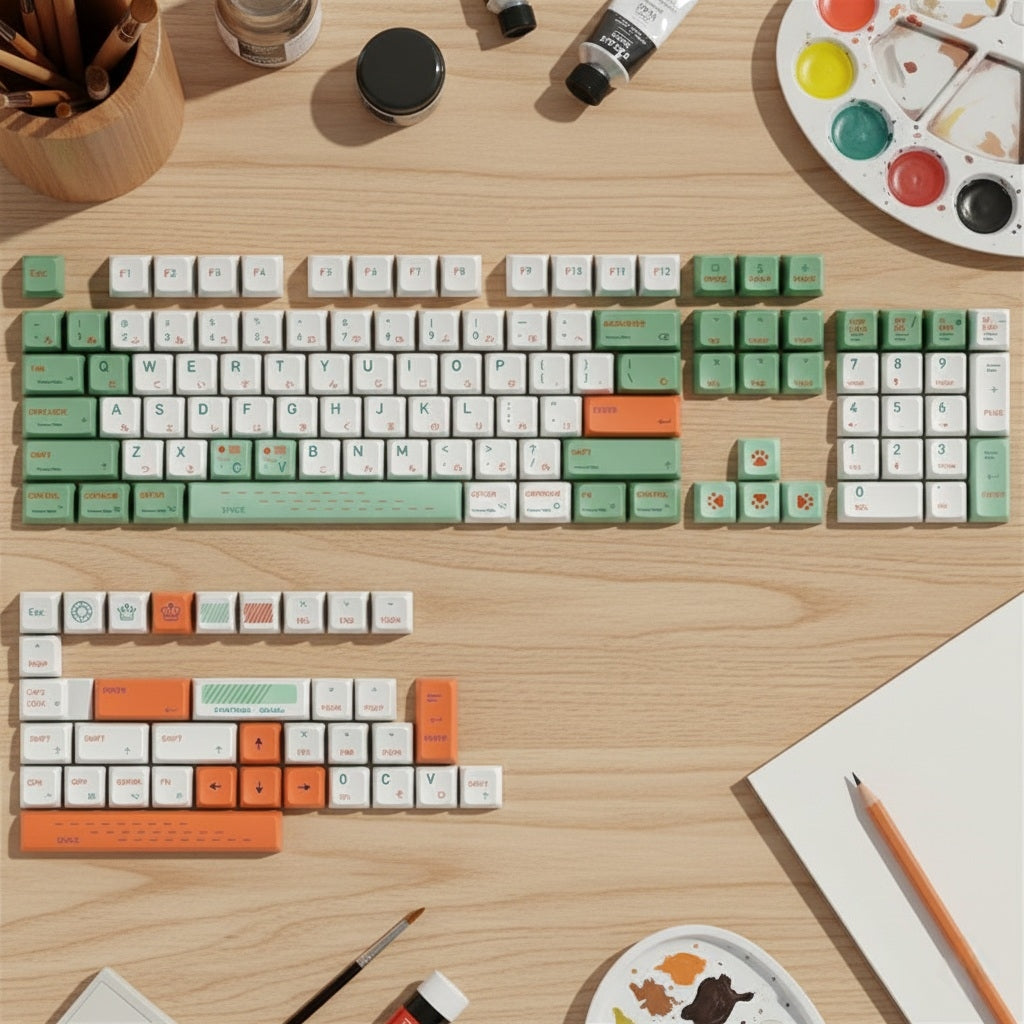 Pantone Meadow MDA PBT Keycaps Mac Compatible