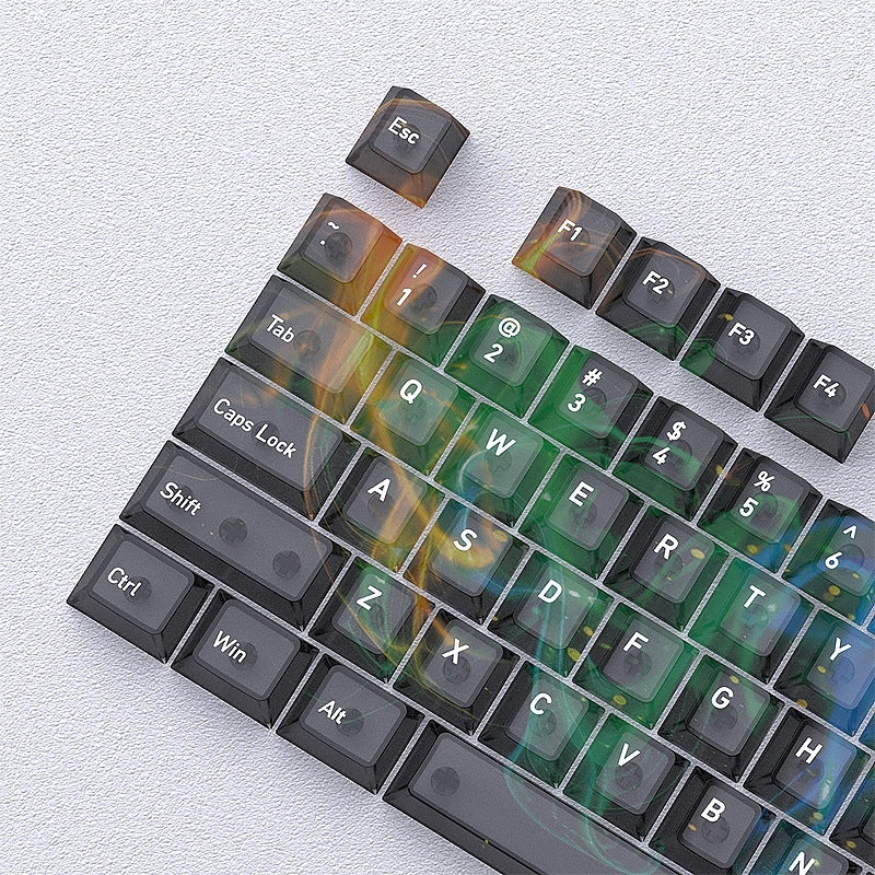 Interstellar Galaxy Matte Translucent Cherry Keycaps