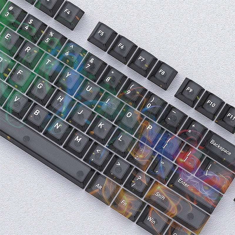Interstellar Galaxy Matte Translucent Cherry Keycaps