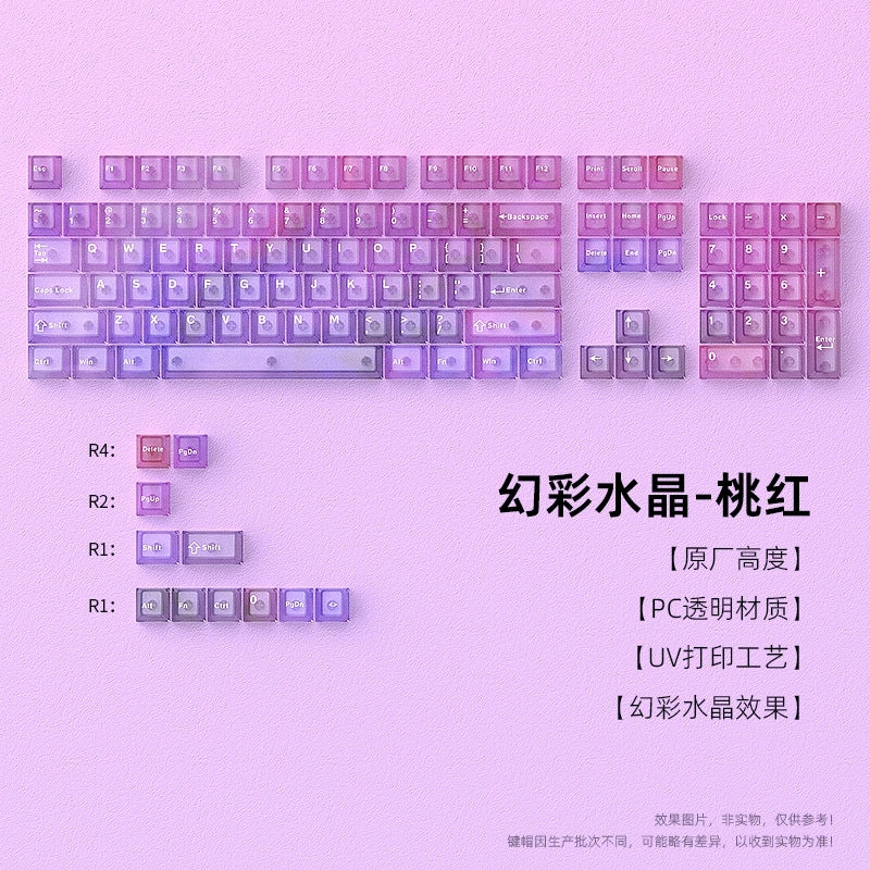 Aurora Frost Matte Translucent Cherry Keycaps