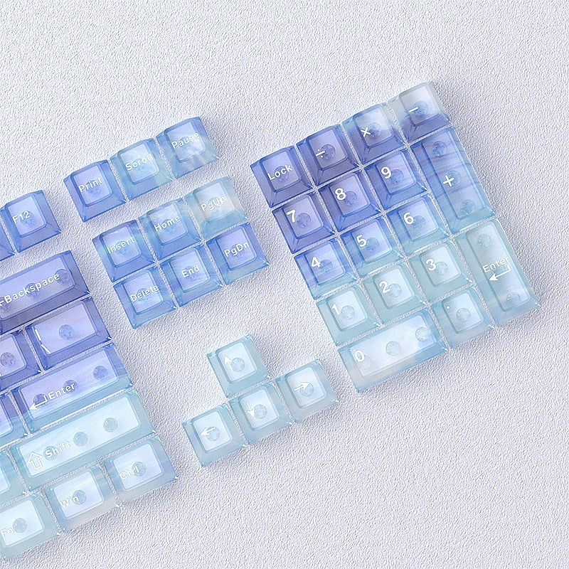 Coral Aurora Matte Translucent Cherry Keycaps