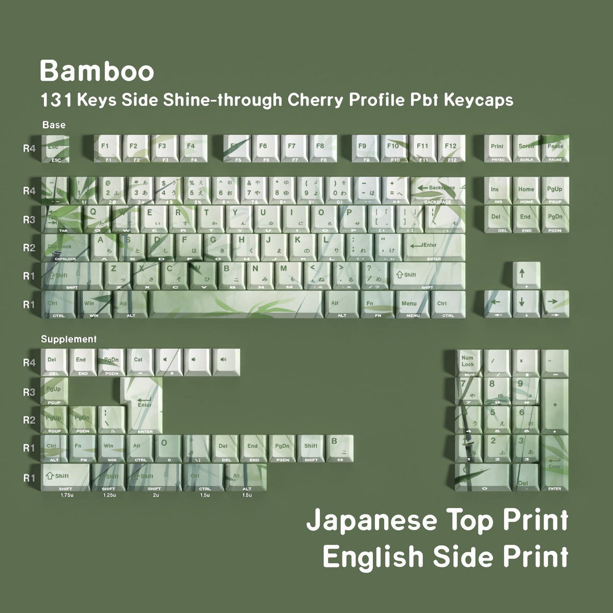 Bamboo Cherry Dual Legends Backlit Keycaps