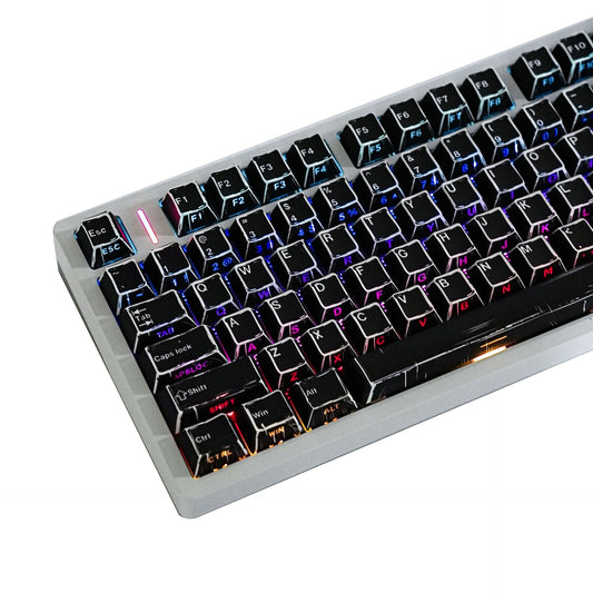 Comic Black Dual Legends Backlit Keycaps