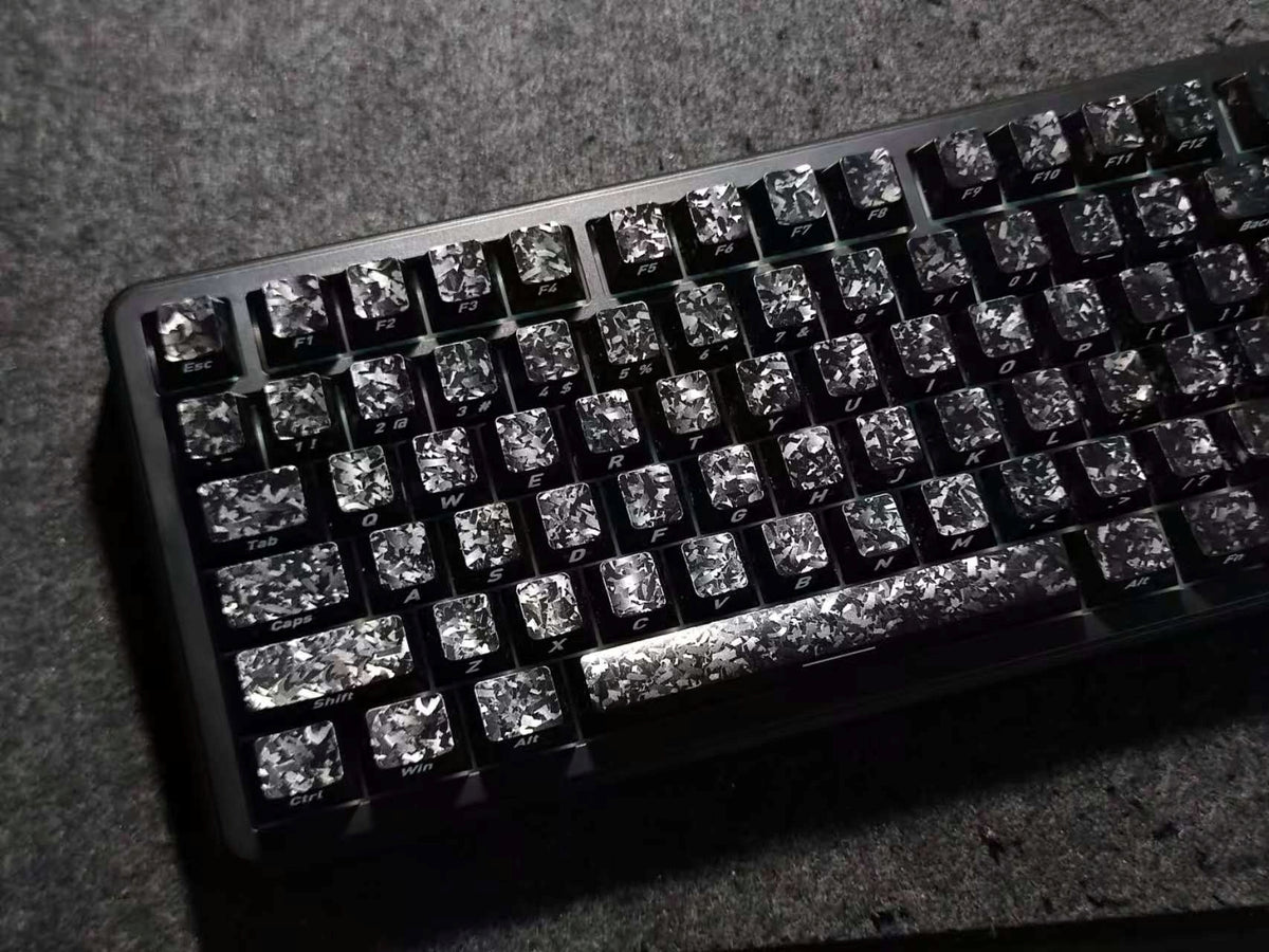 Carbon Fiber Texture Cherry Keycaps