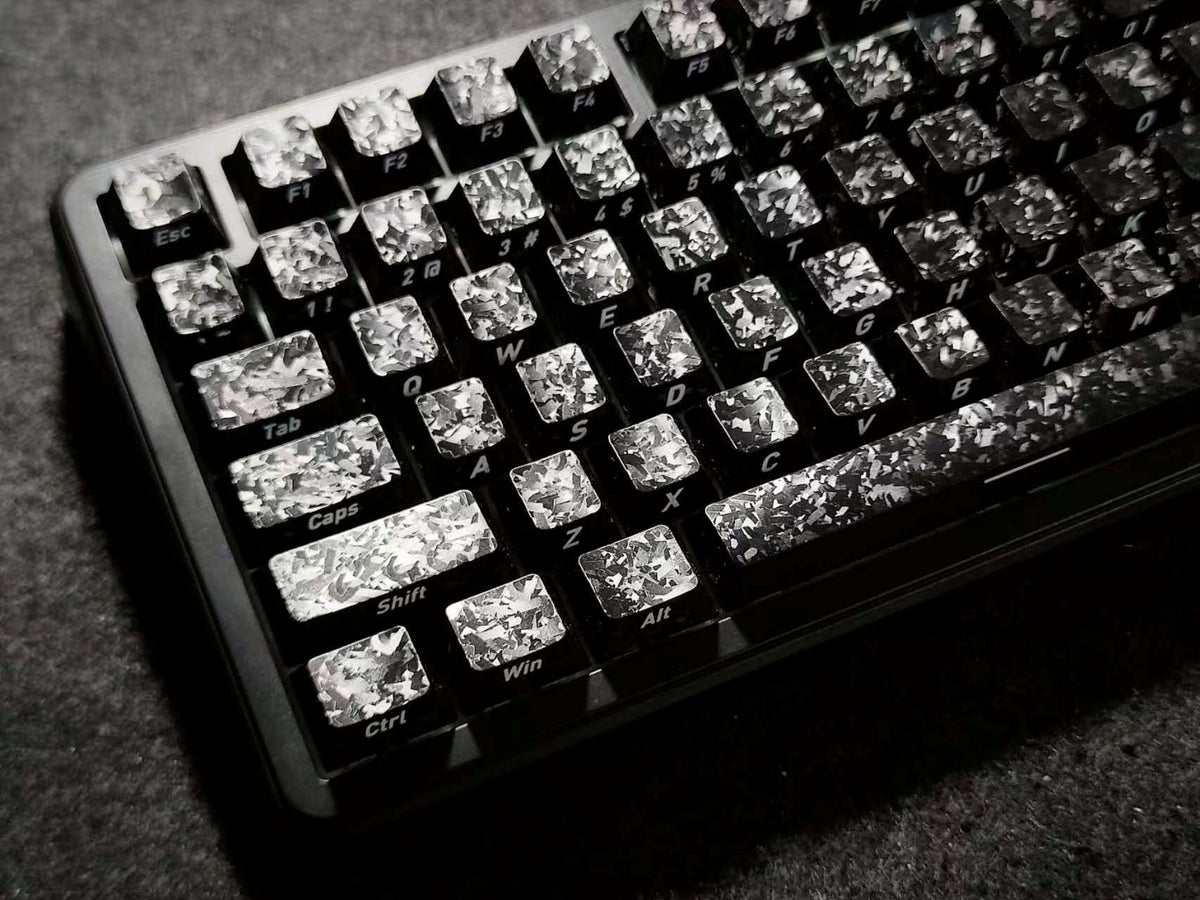 Carbon Fiber Texture Cherry Keycaps