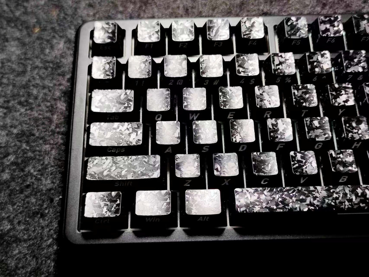 Carbon Fiber Texture Cherry Keycaps