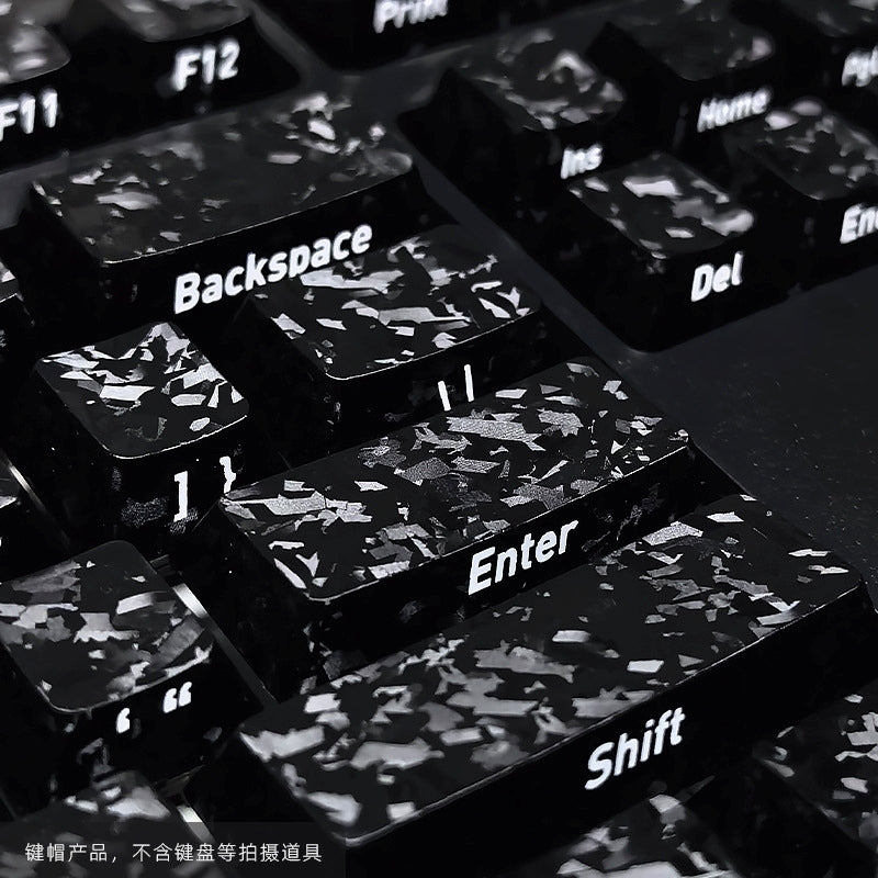 Carbon Fiber Texture Cherry Keycaps