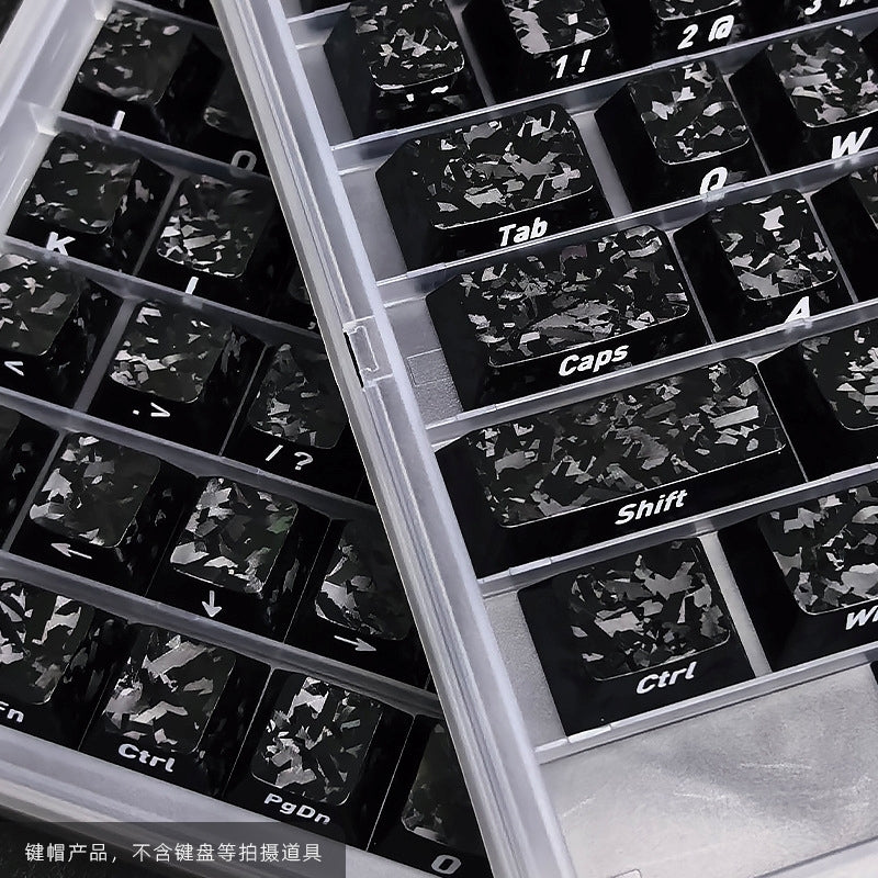 Carbon Fiber Texture Cherry Keycaps