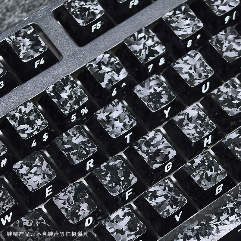 Carbon Fiber Texture Cherry Keycaps