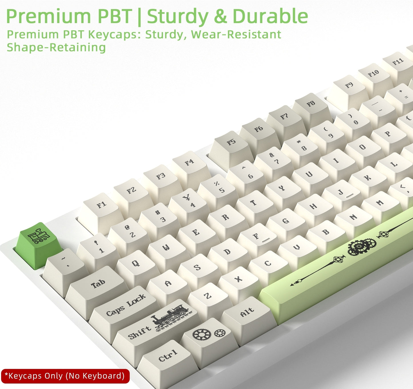Green Switch Steampunk Cherry PBT Keycaps