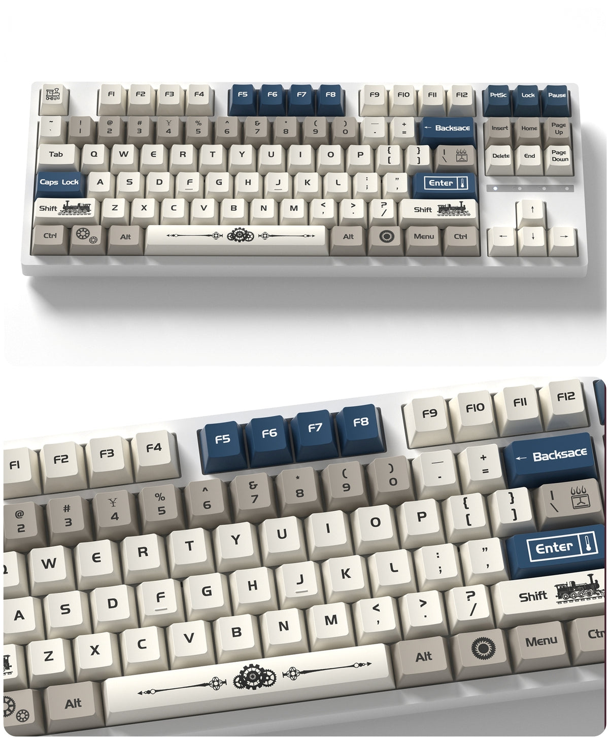 Blue Switch Steampunk Cherry PBT Keycaps