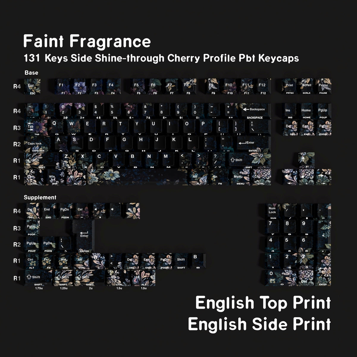 Faint Fragrance Cherry Dual Legends Backlit Keycaps