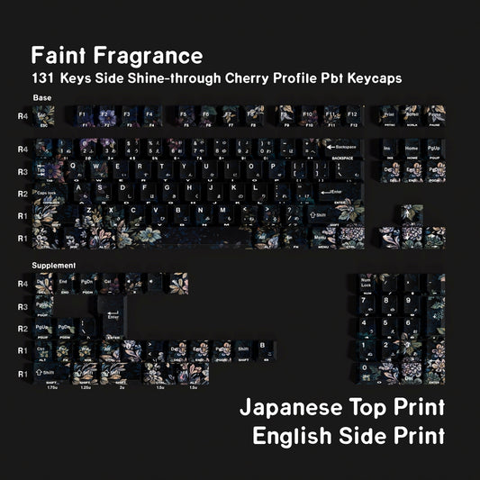Faint Fragrance Cherry Dual Legends Backlit Keycaps